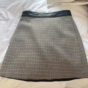 ALC Krisa Houndstooth Print Mini Skirt Size 0